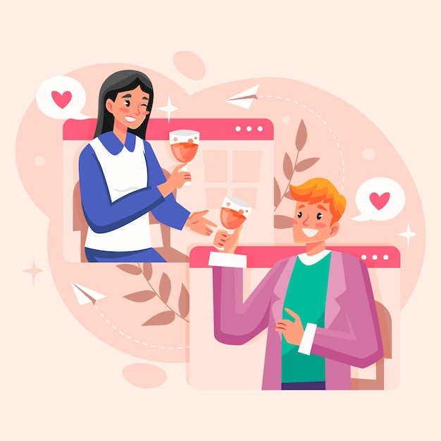 Free vector hand drawn open relationship  illustration