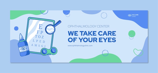 Hand drawn ophthalmologist facebook cover