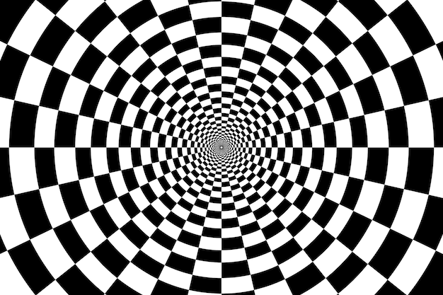 Hand drawn optical illusion background