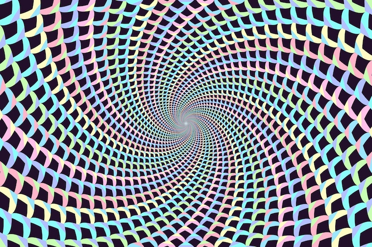 Free Vector hand drawn optical illusion background