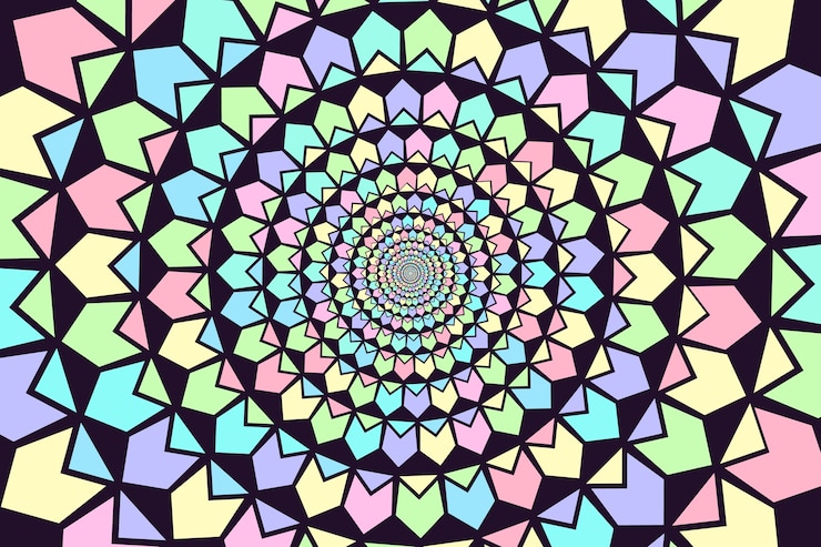 Free Vector hand drawn optical illusion background