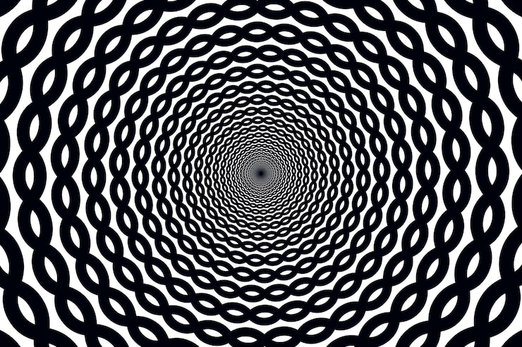Free Vector hand drawn optical illusion background
