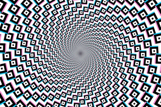 Бесплатное векторное изображение Ручной обращается фон оптической иллюзии