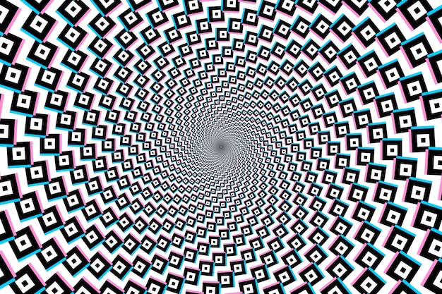 Hand drawn optical illusion background