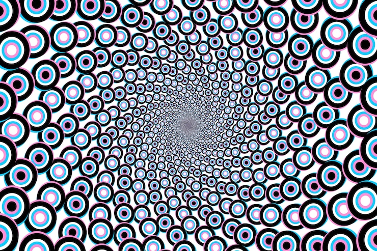 Free Vector hand drawn optical illusion background