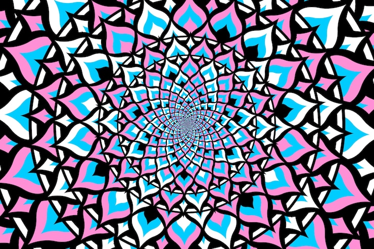 Free Vector hand drawn optical illusion background