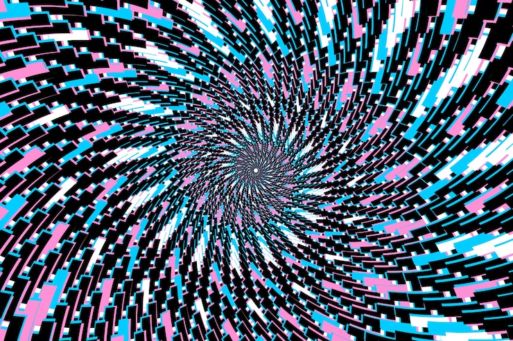 Free Vector hand drawn optical illusion background