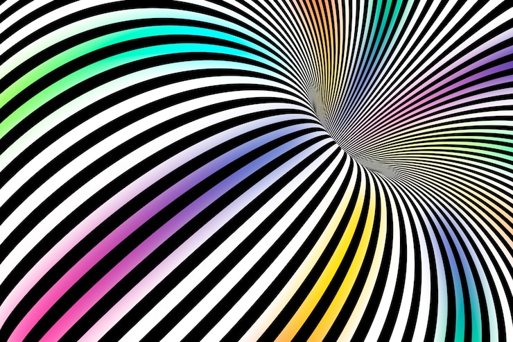 Free Vector hand drawn optical illusion background
