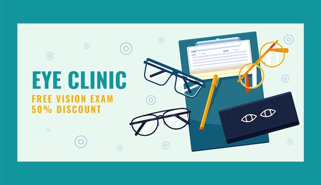 Hand drawn optometrist profession sale banner