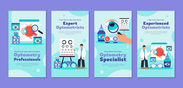 Free vector hand drawn optometrist template