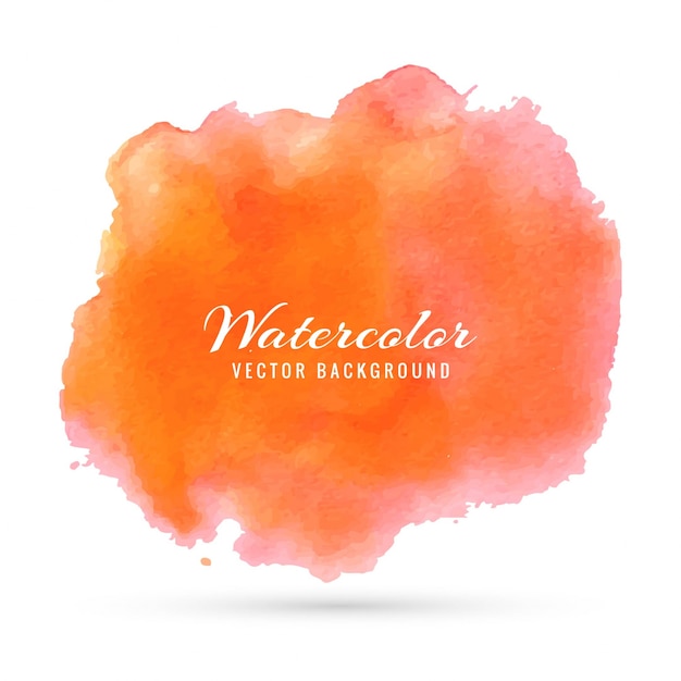 Hand drawn orange watercolor background design