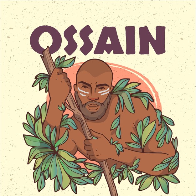 Hand drawn orishas illustration