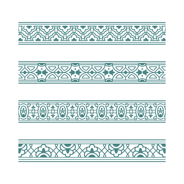 Free vector hand drawn ornament borders