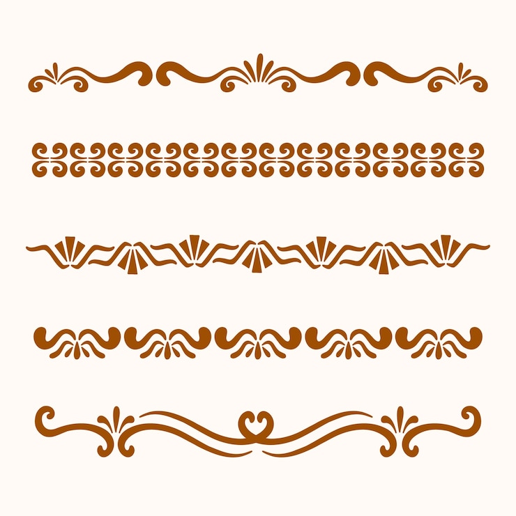 Free Vector hand drawn ornament borders