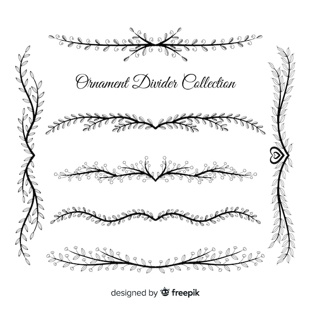 Hand drawn ornament divider collection