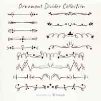 Free vector hand drawn ornament dividers