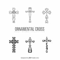 Free vector hand drawn ornamental cross