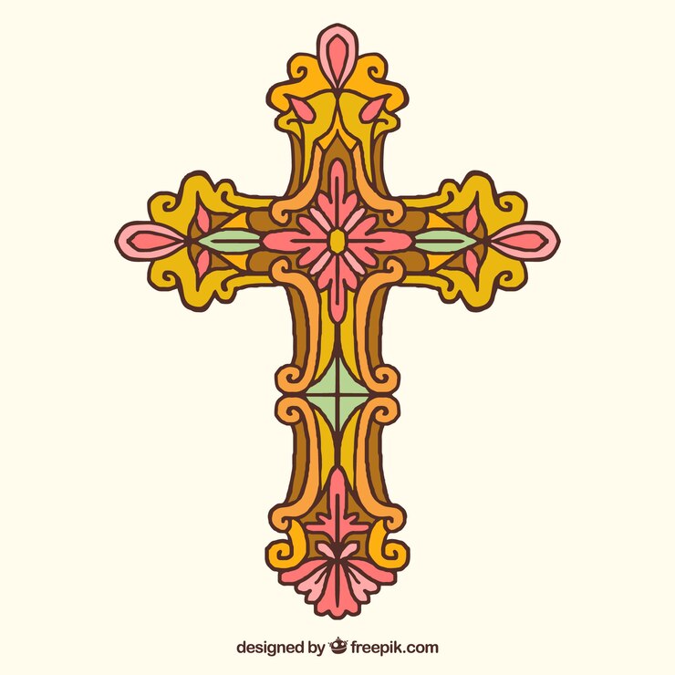 Free Vector hand drawn ornamental cross