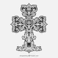 Free vector hand drawn ornamental cross