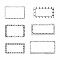 Free vector hand drawn ornamental frame collection