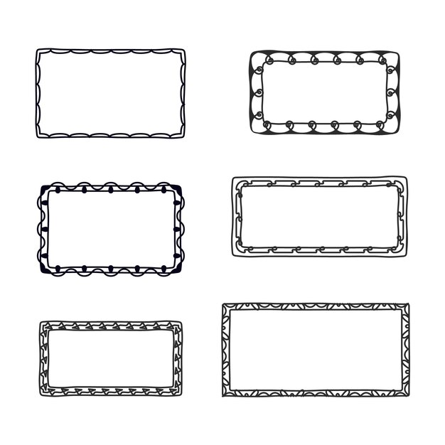 手描きの装飾用フレームコレクション