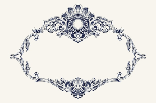 Free vector hand drawn ornamental frame