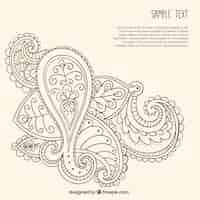 Free vector hand drawn ornamental paisley template