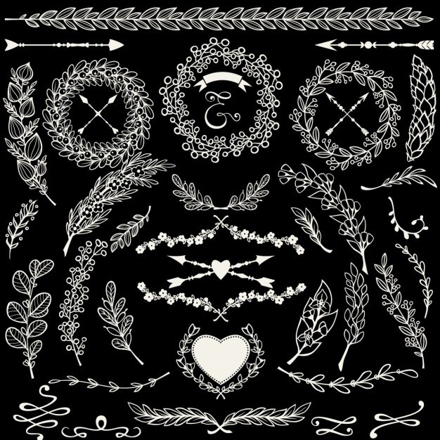 Free Vector hand drawn ornamental resources