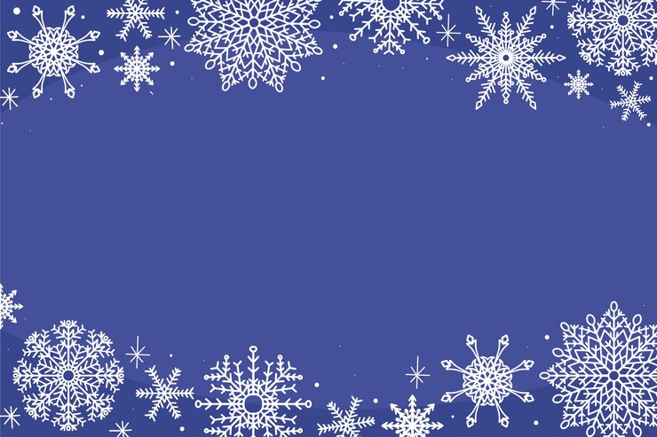 Free Vector hand drawn ornamental snowflake border