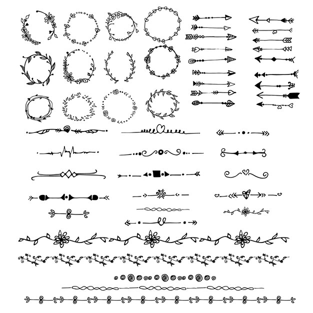 Hand drawn ornaments collectio