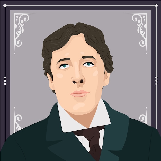 Free vector hand drawn oscar wilde illustration