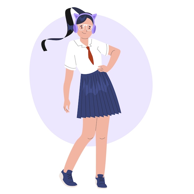 Free vector hand drawn otaku illustration