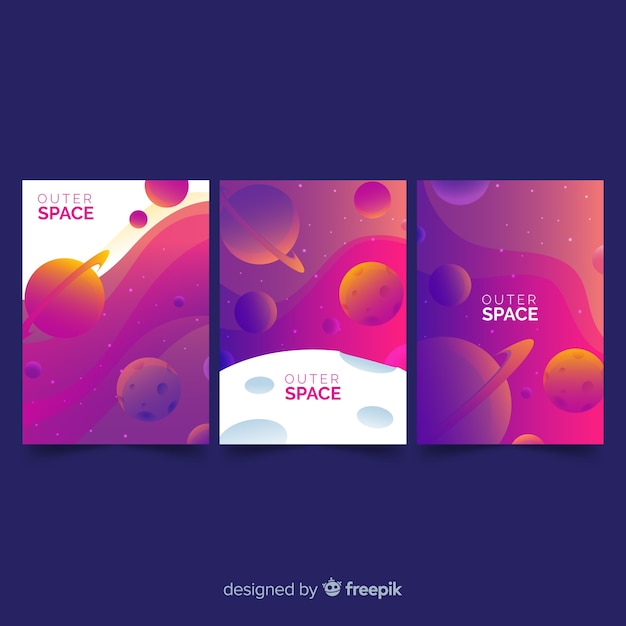 Free vector hand drawn outer space poster