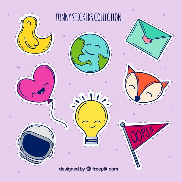 Hand drawn pack of lovely stickers