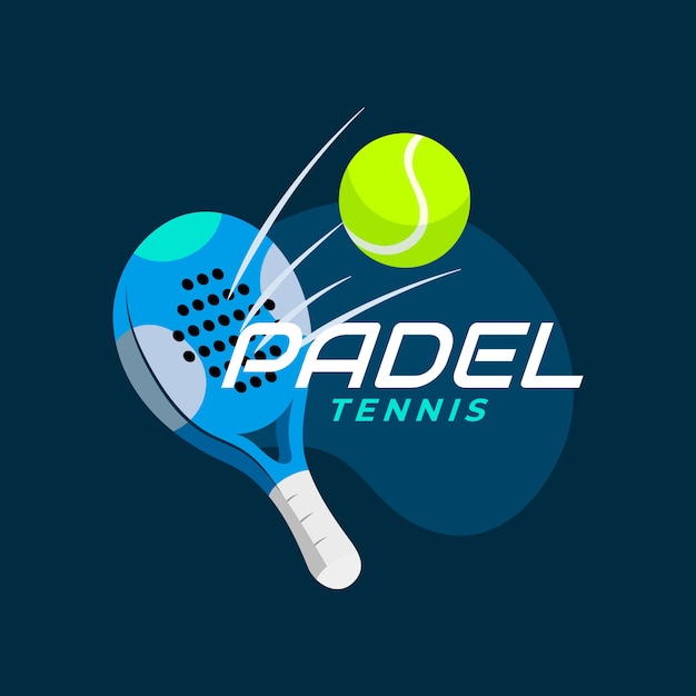 Hand drawn padel logo