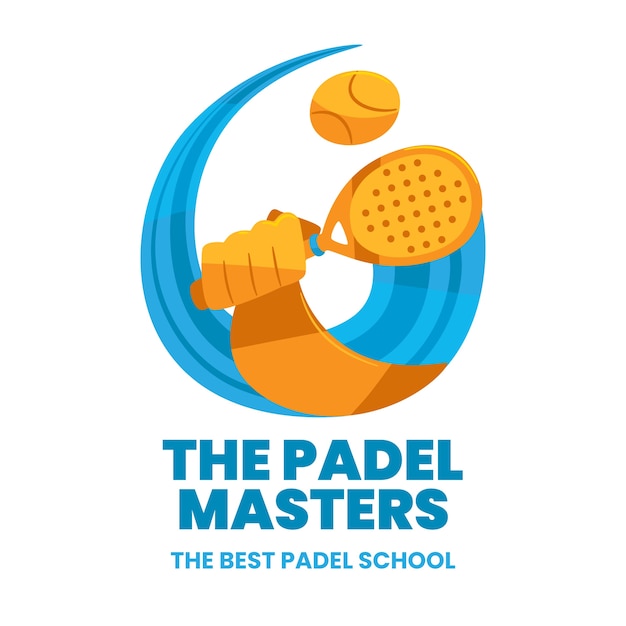 Hand drawn padel logo