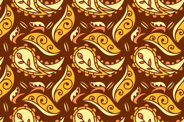 Free vector hand drawn paisley pattern design