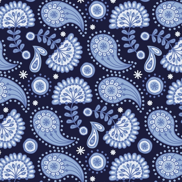 Free vector hand drawn paisley pattern illustration design