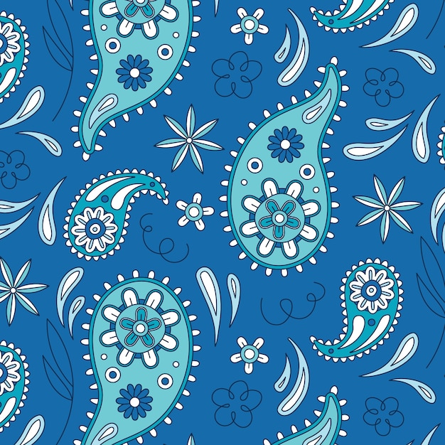 Free vector hand drawn paisley pattern illustration