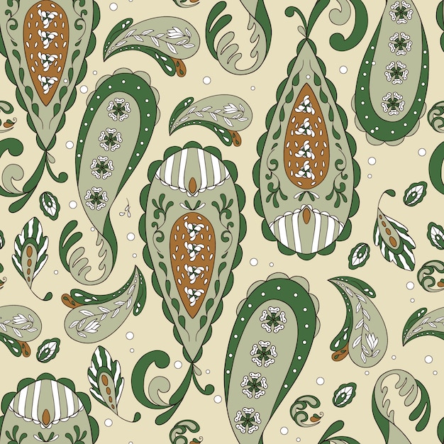 Free vector hand drawn  paisley pattern illustration