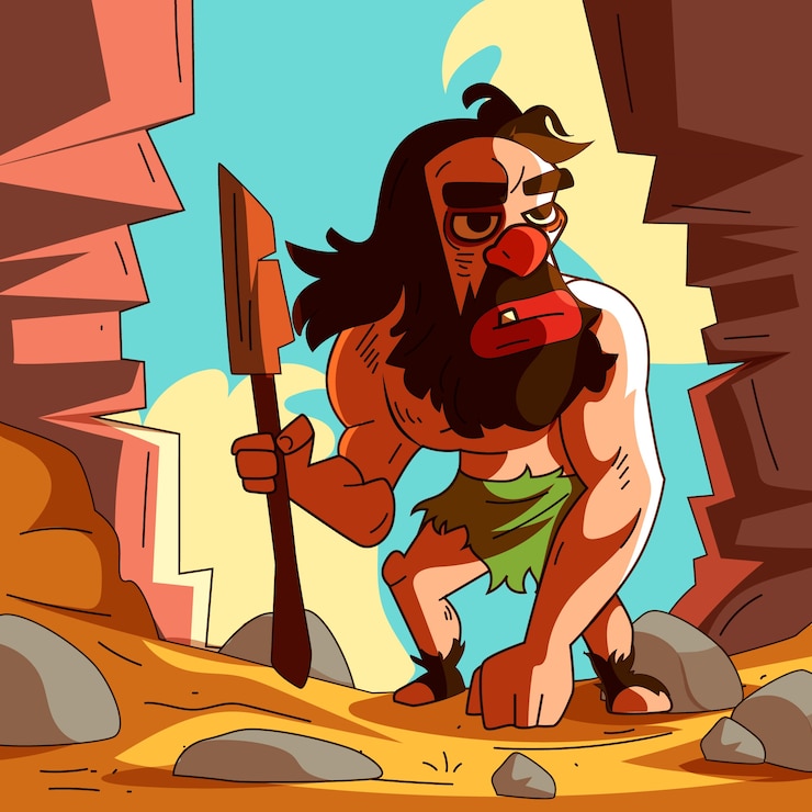 मुफ़्त वेक्टर hand drawn paleolithic illustration