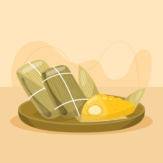 Free vector hand drawn pamonha  food illustration