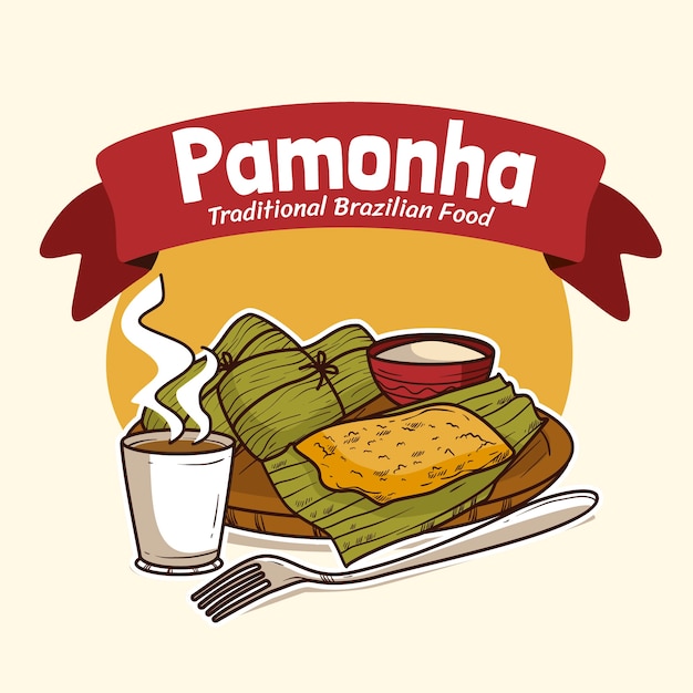 Free vector hand drawn pamonha illustration