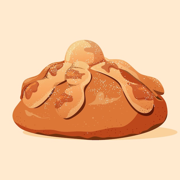 Free vector hand drawn pan de muerto