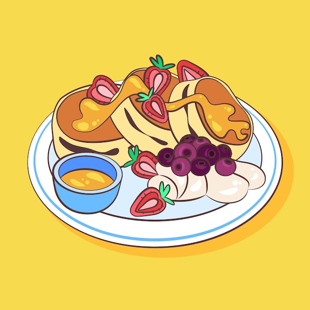 Free vector hand drawn pancake day illustration