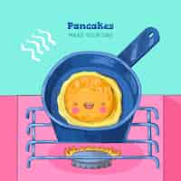 Free vector hand drawn pancake day illustration