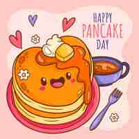 Free vector hand drawn pancake day illustration