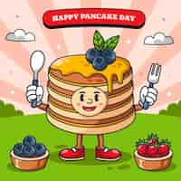 Free vector hand drawn pancake day illustration