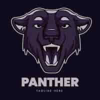 Free vector hand drawn panther logo template