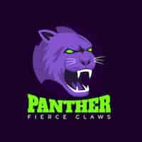 Free vector hand drawn panther logo template